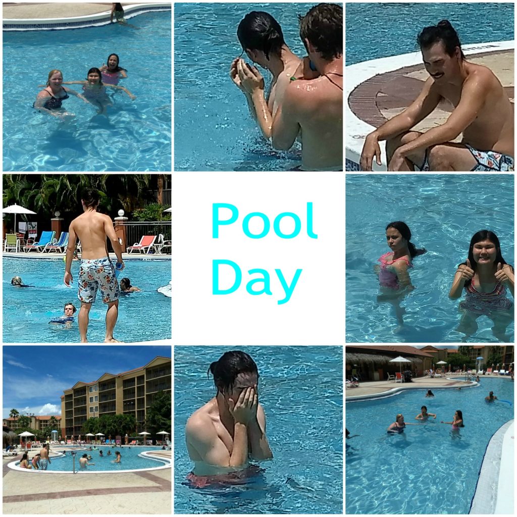 pool collage disney