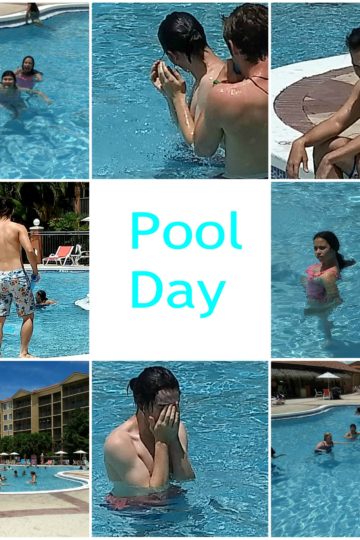 pool collage disney