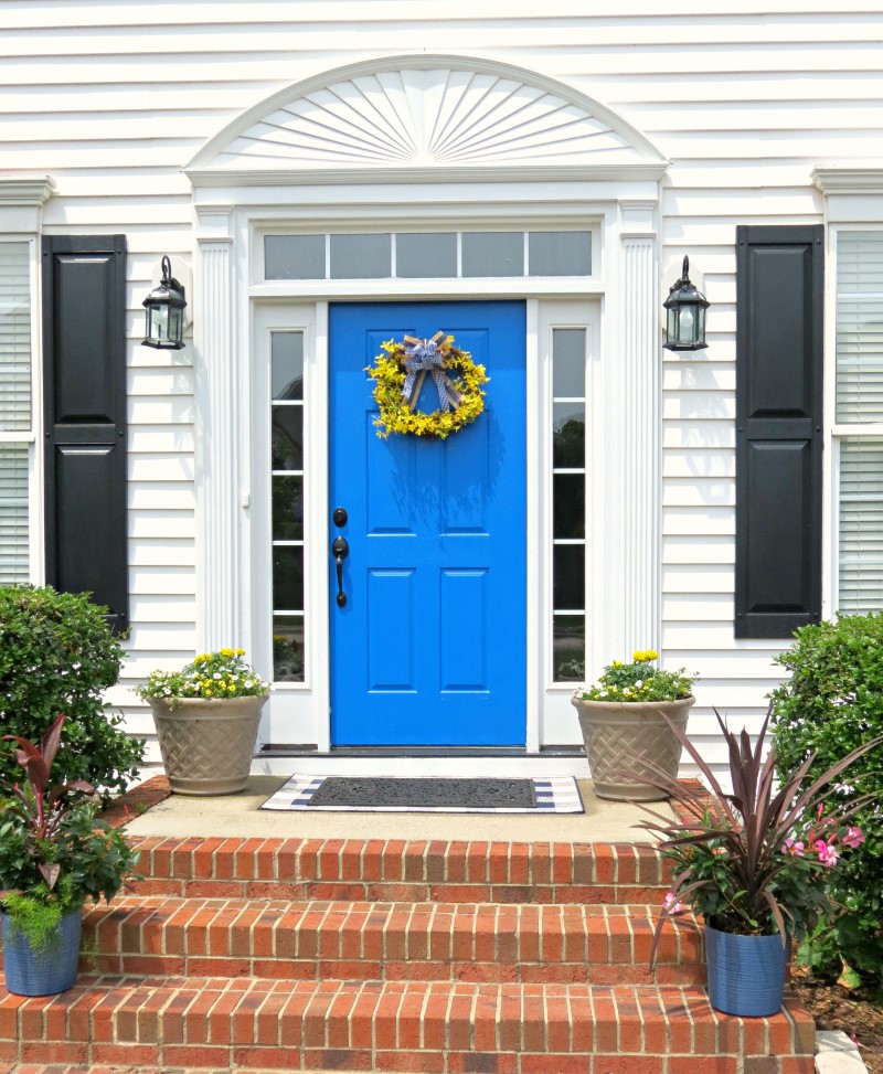 exterior blue door
